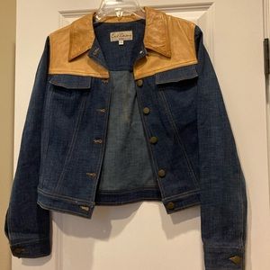 Earl Rutenberg Denim and Leather trimmed jacket